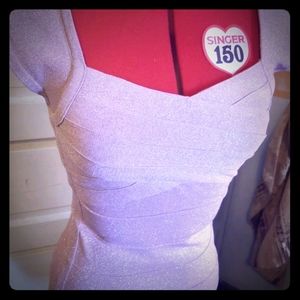 Pink sparkly wrap mini dress forever 21